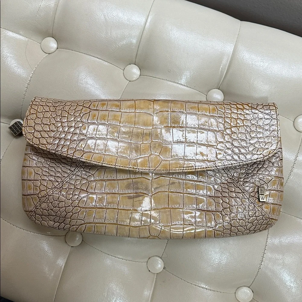 Helen Welsh Real Leather Croc-Embossed Bag
